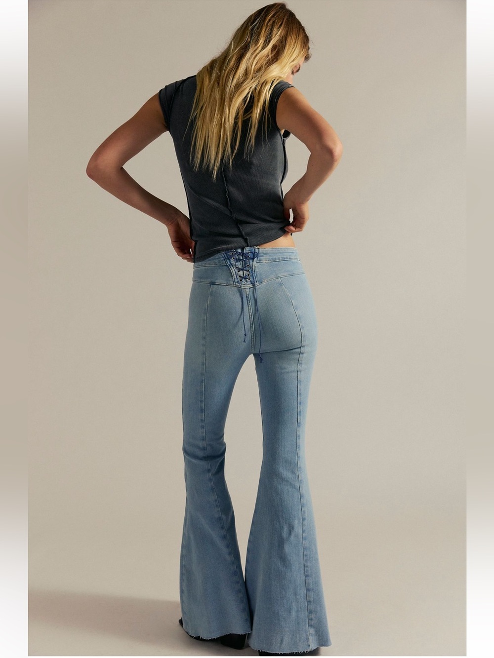 Free people We The Free CRVY Super High-Rise Lace-...